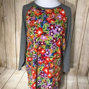 LuLaRoe Randy raglan baseball tee